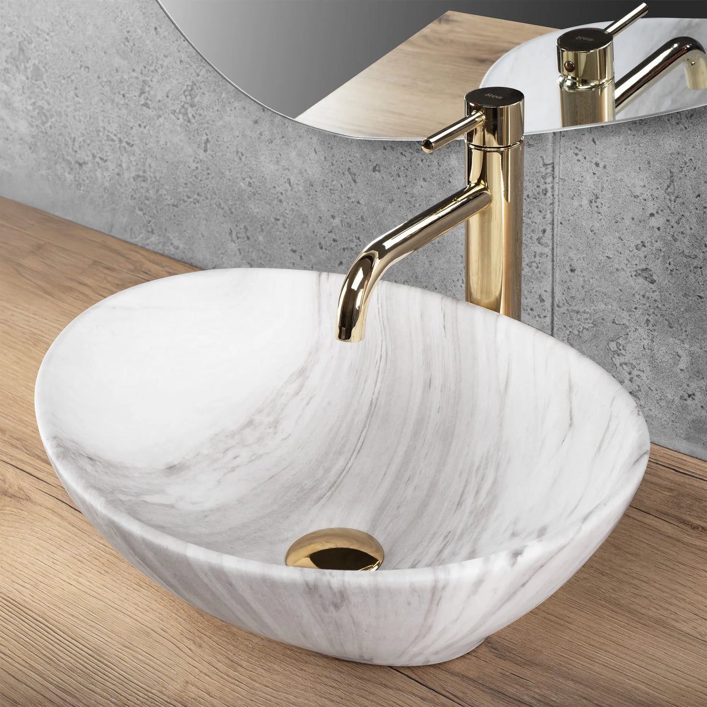 Aufsatzwaschbecken Sofia Ash Matt 41x34,5cm