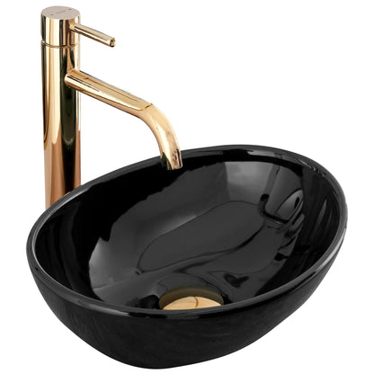 Aufsatzwaschbecken Sofia Mini Schwarz 35,5x27cm