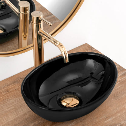 Aufsatzwaschbecken Sofia Mini Schwarz 35,5x27cm