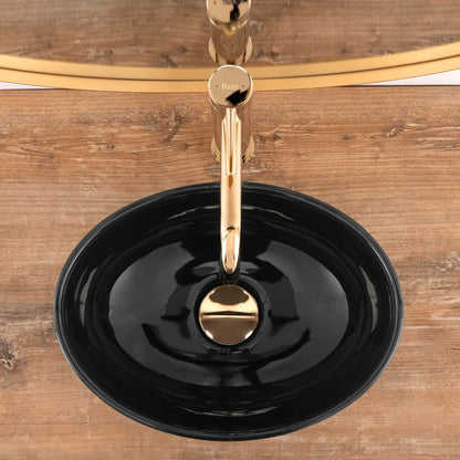 Aufsatzwaschbecken Sofia Mini Schwarz 35,5x27cm