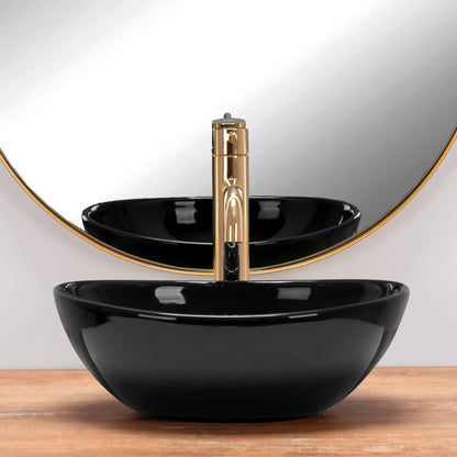 Aufsatzwaschbecken Sofia Mini Schwarz 35,5x27cm