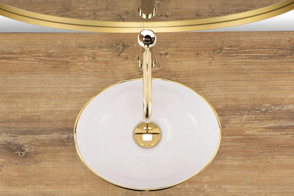Aufsatzwaschbecken Sofia Mini White Gold 35,5x27cm
