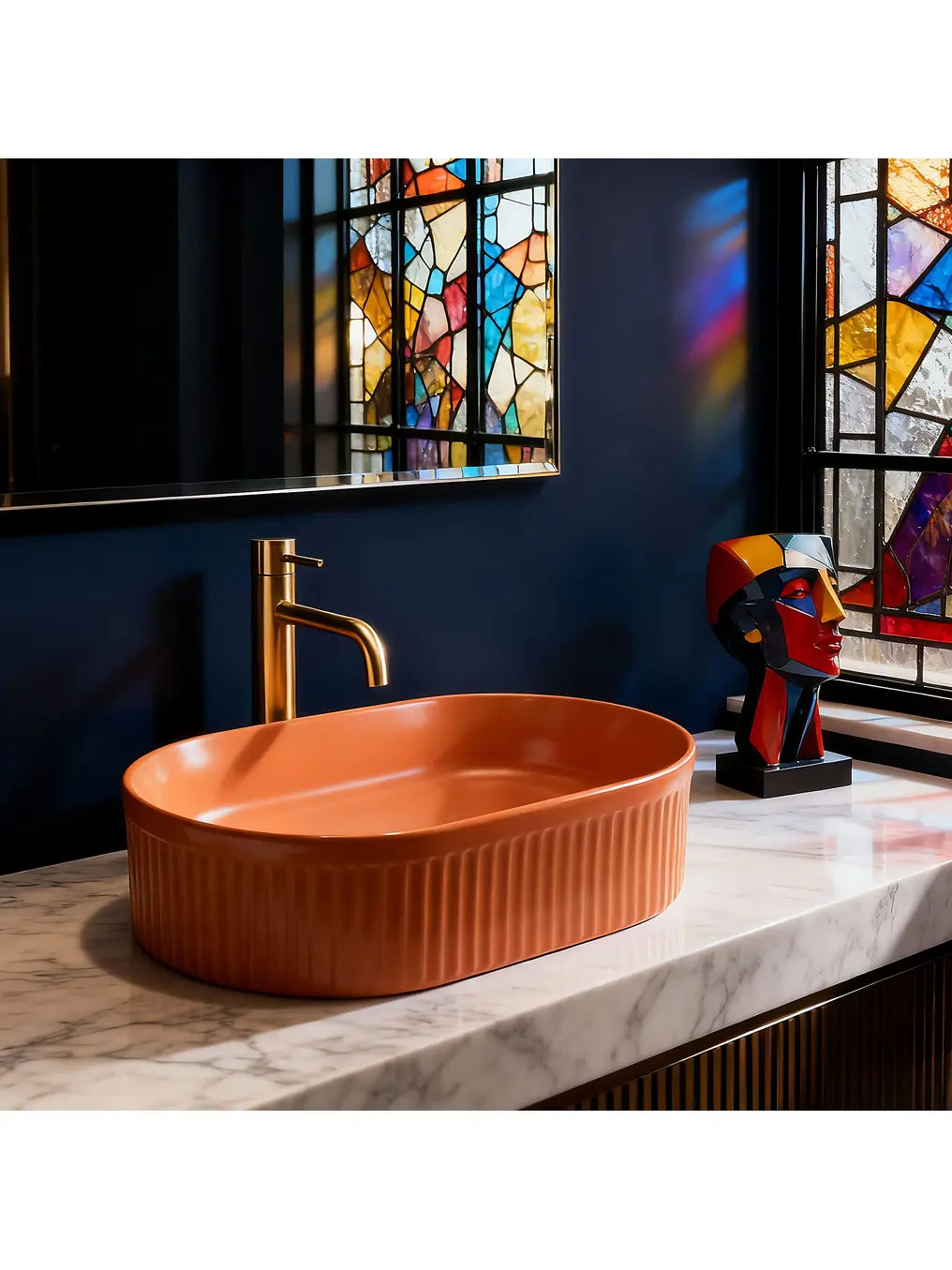 Aufsatzwaschbecken Vanda Zimt Matt 49x31cm