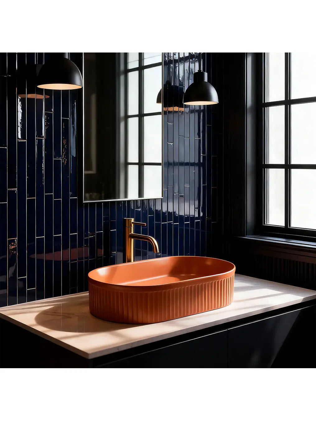 Aufsatzwaschbecken Vanda Zimt Matt 49x31cm