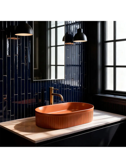 Aufsatzwaschbecken Vanda Zimt Matt 49x31cm