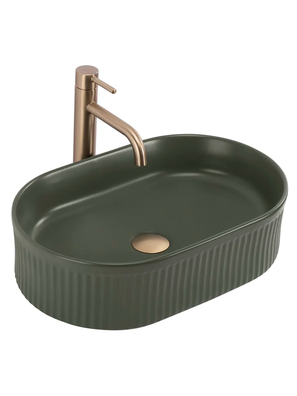 Aufsatzwaschbecken Vanda Olive Matt 49x31cm