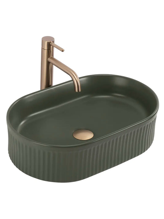 Aufsatzwaschbecken Vanda Olive Matt 49x31cm