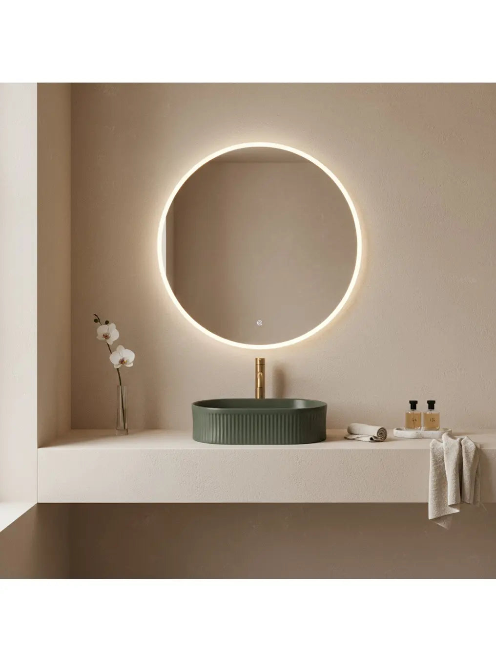 Aufsatzwaschbecken Vanda Olive Matt 49x31cm