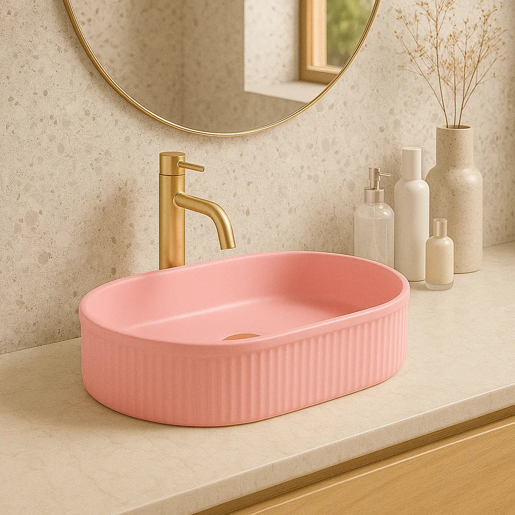 Aufsatzwaschbecken Vanda Pink Matt 49x31cm