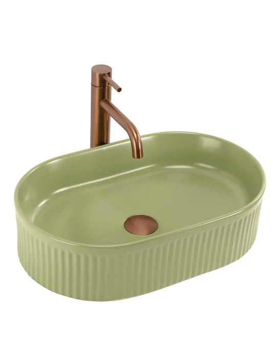 Aufsatzwaschbecken Vanda Pistacchio Matt 49x31cm