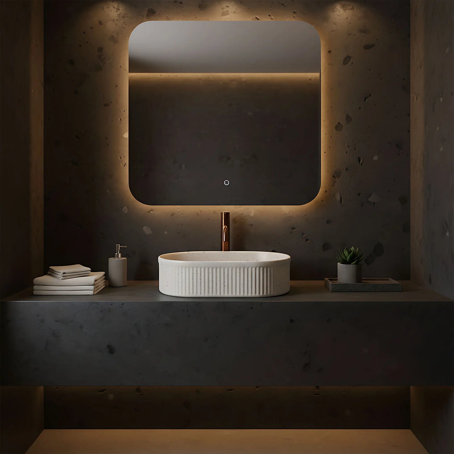 Aufsatzwaschbecken Vanda Sandy 49x31cm