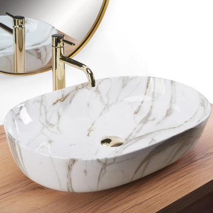 Aufsatzwaschbecken Cleo Shiny Aiax 60,5x41cm
