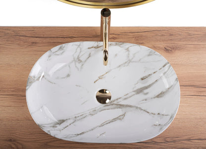 Aufsatzwaschbecken Cleo Shiny Aiax 60,5x41cm