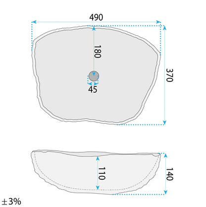 Aufsatzwaschbecken Isla Shiro 49x37cm