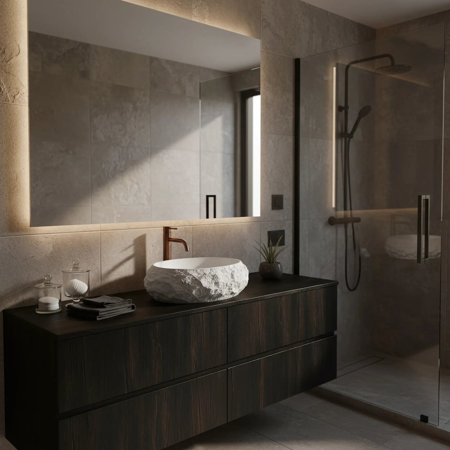 Aufsatzwaschbecken Mika Ivory 50x38cm