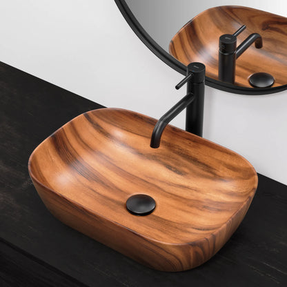 Aufsatzwaschbecken Belinda Wood Matt 46x32cm