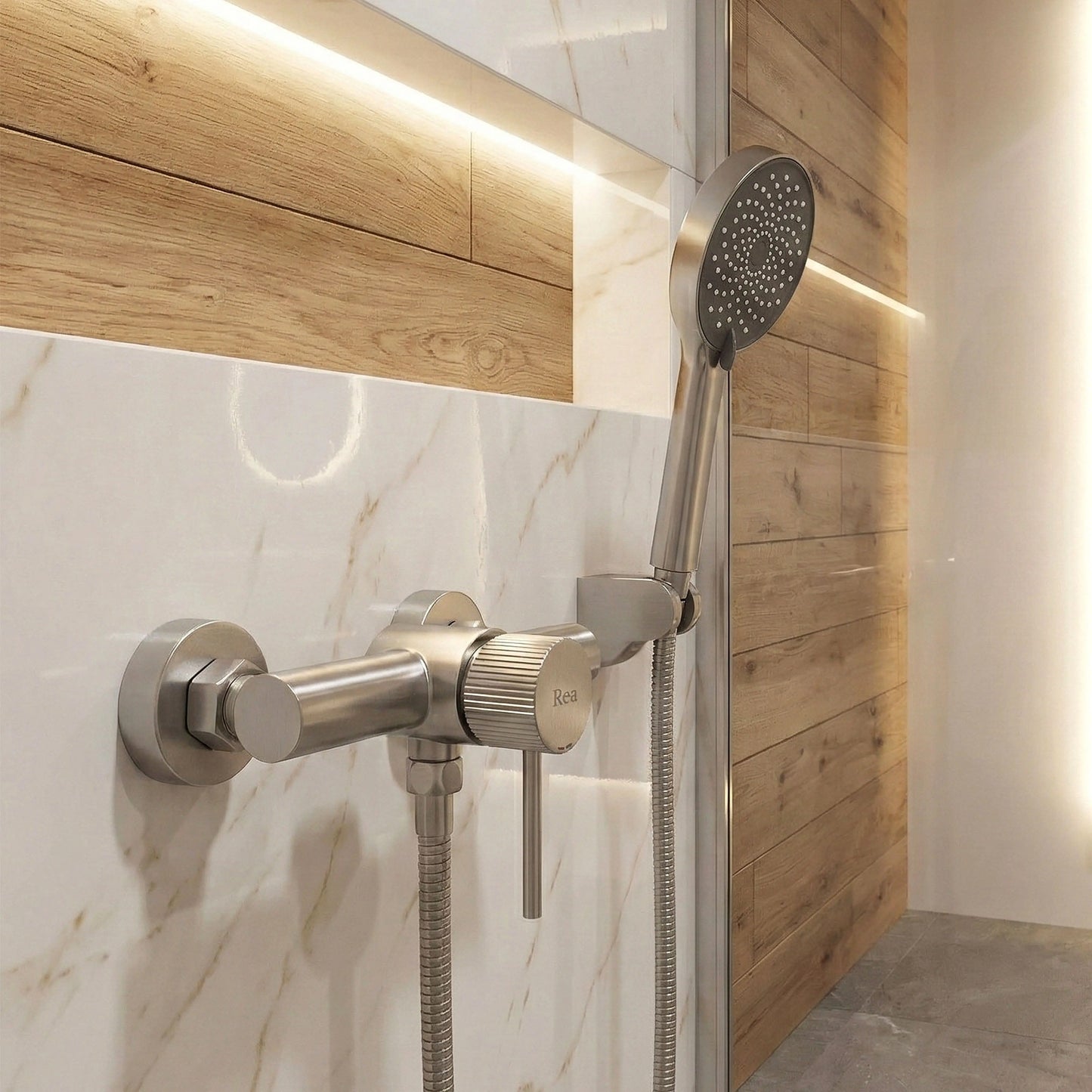 Duscharmatur Lungo Stripe Chrom Matt