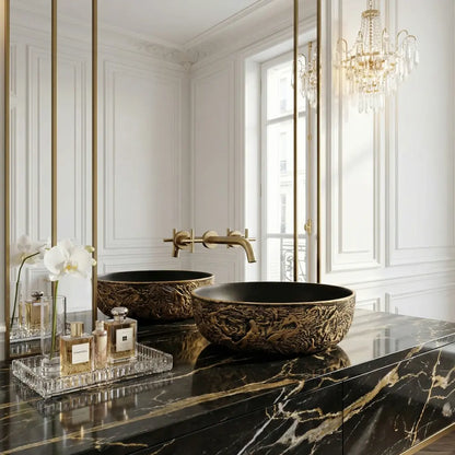Aufsatzwaschbecken Babilon Gold Ø42cm