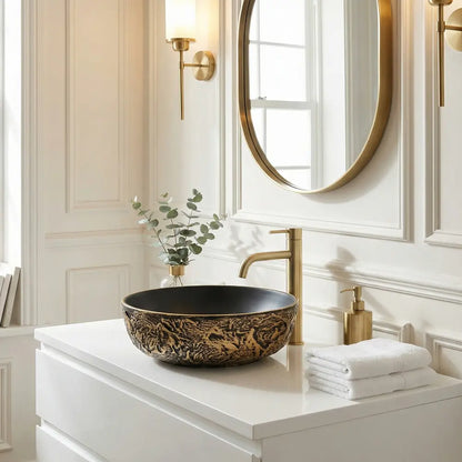 Aufsatzwaschbecken Babilon Gold Ø42cm