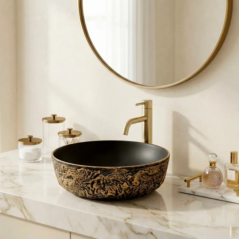 Aufsatzwaschbecken Babilon Gold Ø42cm