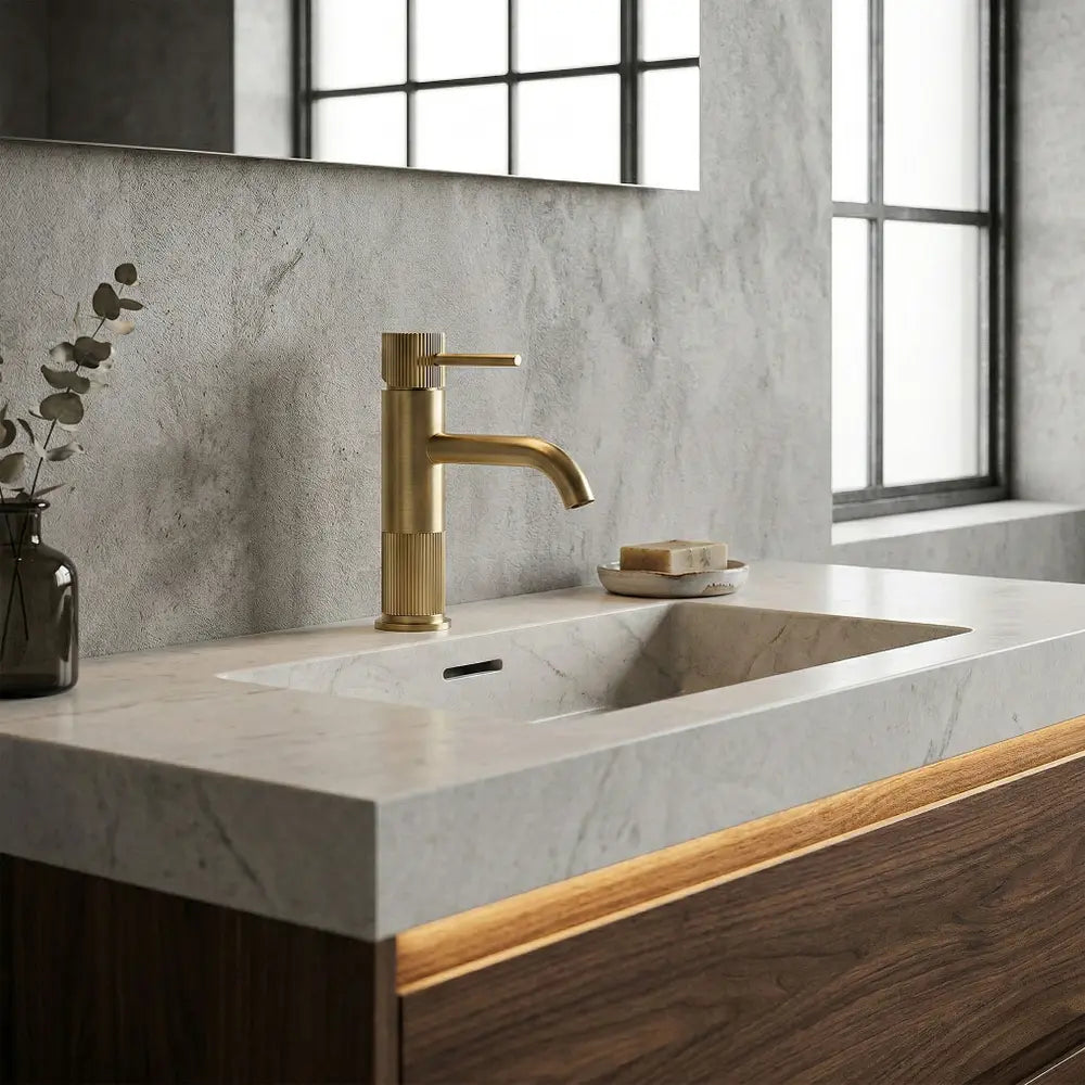 Armatur Lungo Stripe Gold Matt Low