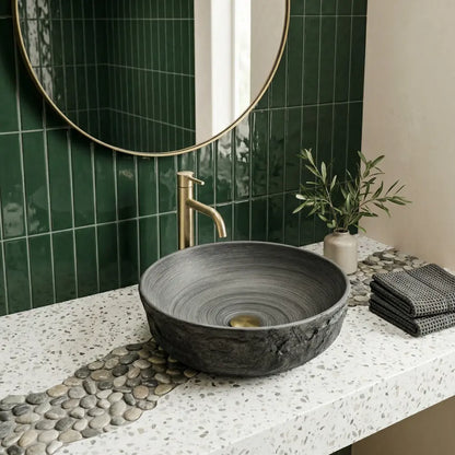 Aufsatzwaschbecken Babilon Silver Ø42cm