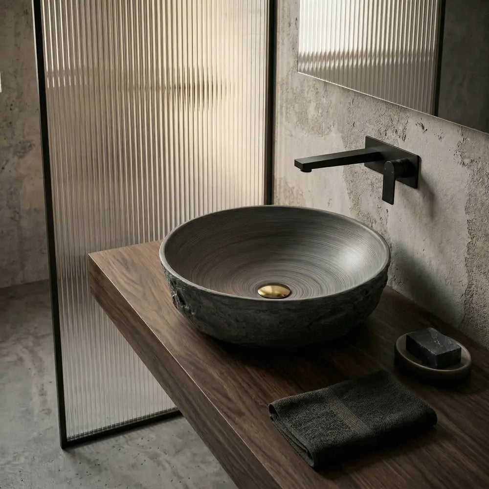 Aufsatzwaschbecken Babilon Silver Ø42cm