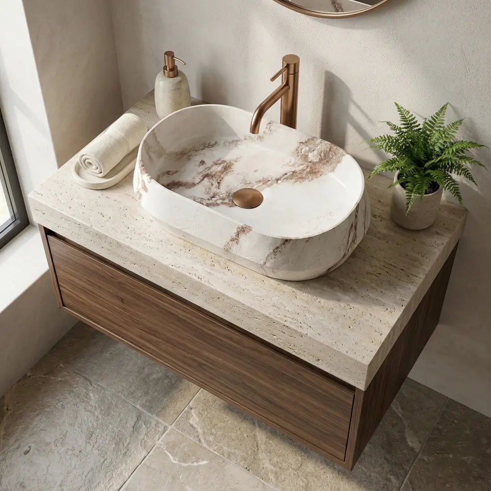 Aufsatzwaschbecken Zoe Travo 59x38cm