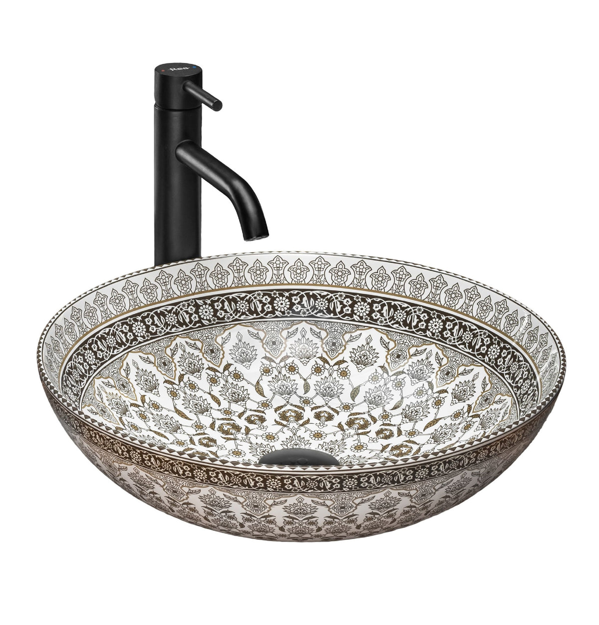 Aufsatzwaschbecken Arte Braun ∅ 40cm
