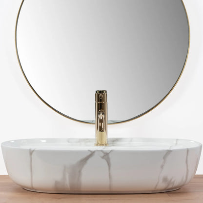 Aufsatzwaschbecken Aura Shiny Marmor 61x41cm