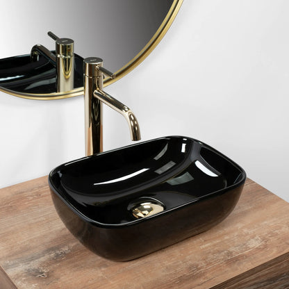 Aufsatzwaschbecken Belinda Mini Black 37x25,5cm
