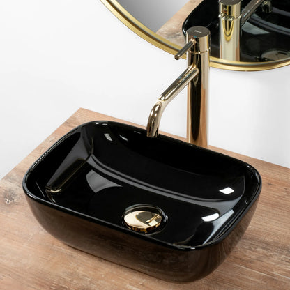 Aufsatzwaschbecken Belinda Mini Black 37x25,5cm
