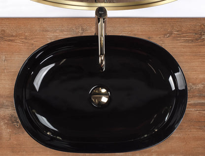 Aufsatzwaschbecken Cleo Schwarz 60,5x41cm