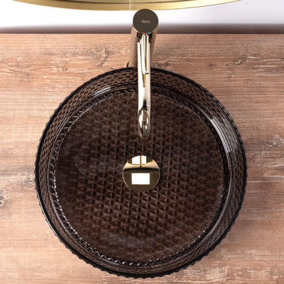 Aufsatzwaschbecken Cristal Black ∅ 35,5cm