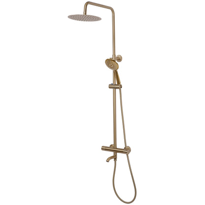 20% Rabatt! Dusche mit Wannenauslauf Lungo Gold Matt (mit Thermostat)