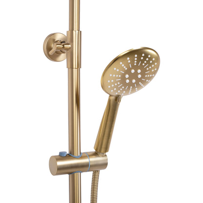 20% Rabatt! Dusche mit Wannenauslauf Lungo Gold Matt (mit Thermostat)