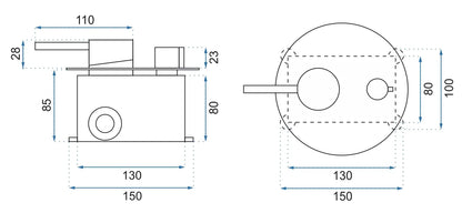 Dusche Unterputz Lungo Gold Matt
