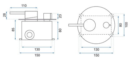 Dusche Unterputz Lungo Gold