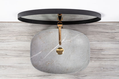 Aufsatzwaschbecken Freja Grau 51x39,5cm