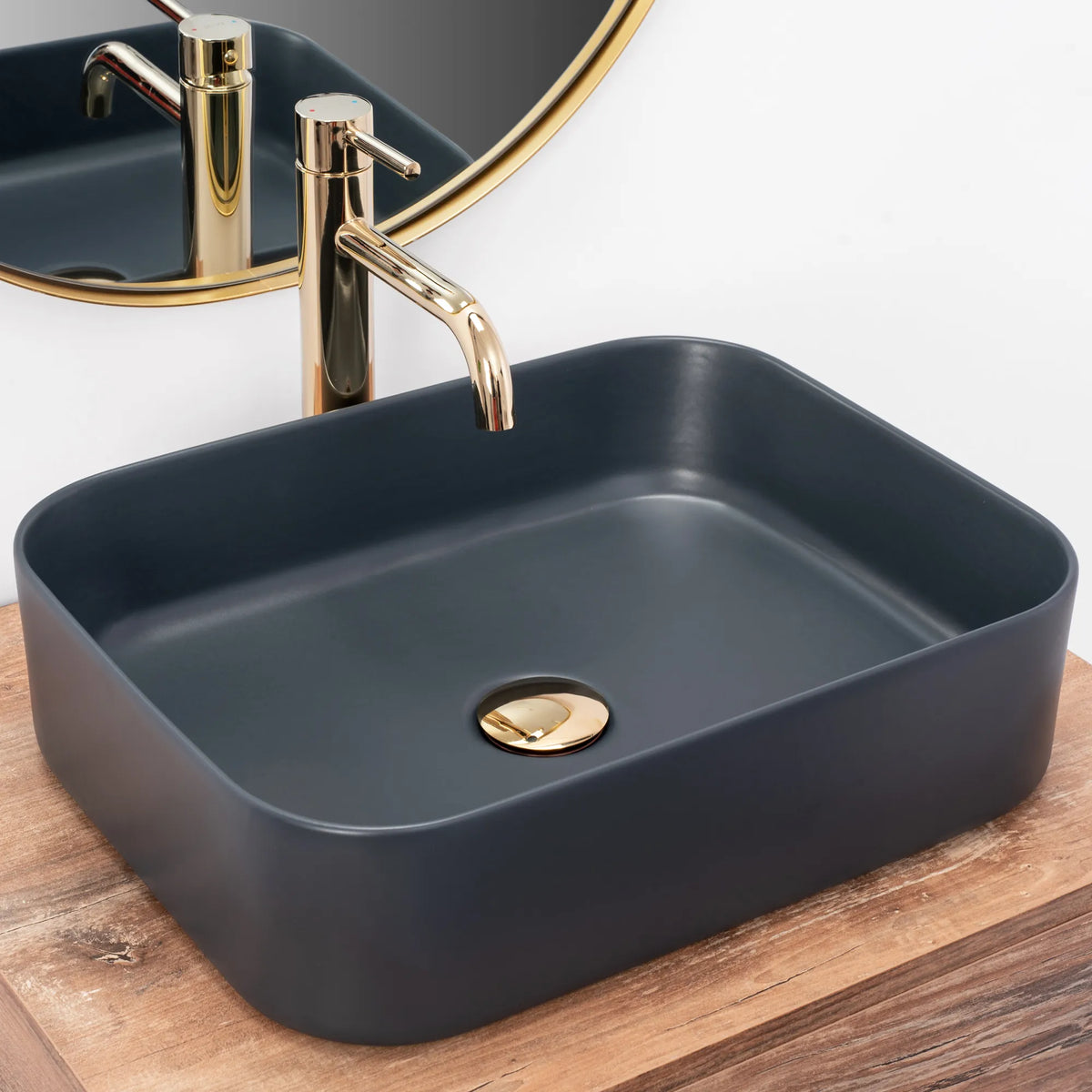 Aufsatzwaschbecken Kaya Blue Navy 46x36cm