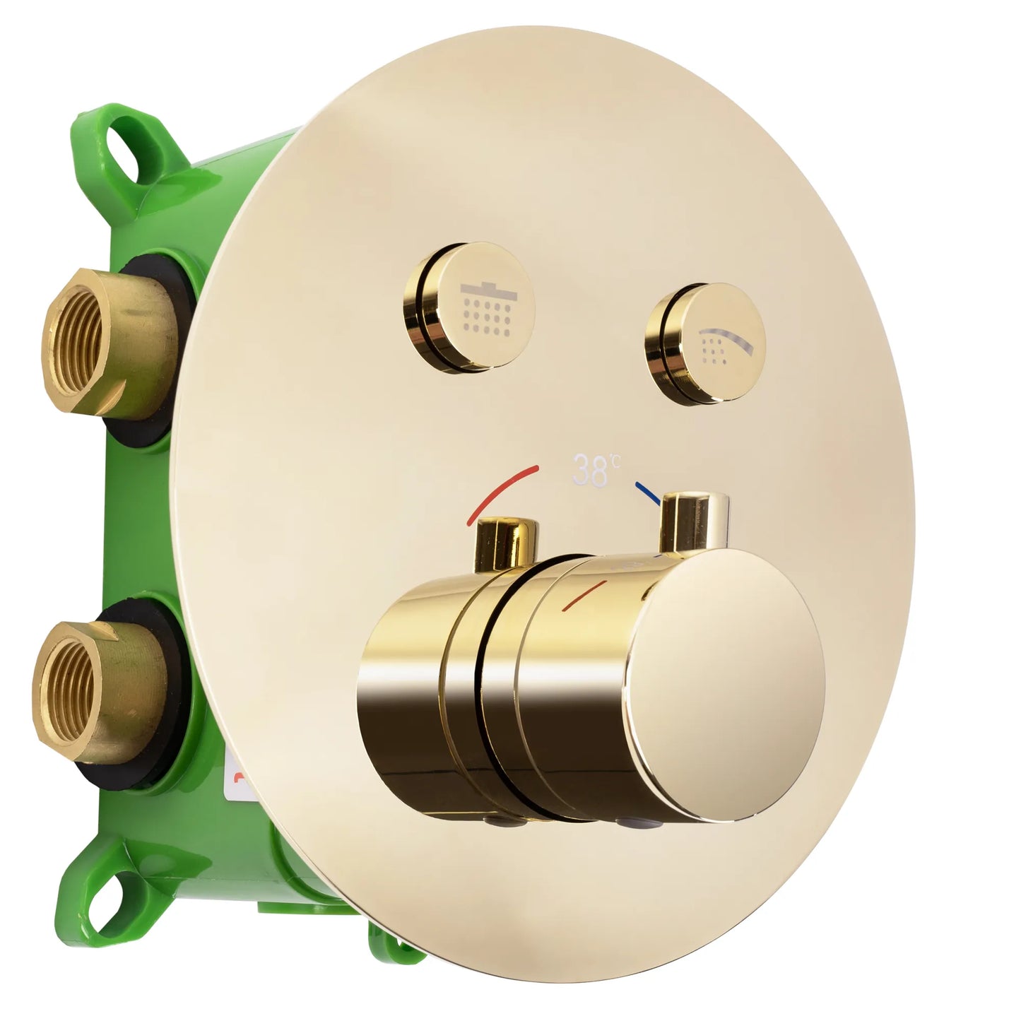 Dusche Miler Gold Poliert (mit Thermostat)