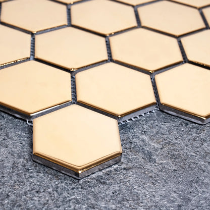 Mosaikfliesen Gold 30x30cm (2 Stück)