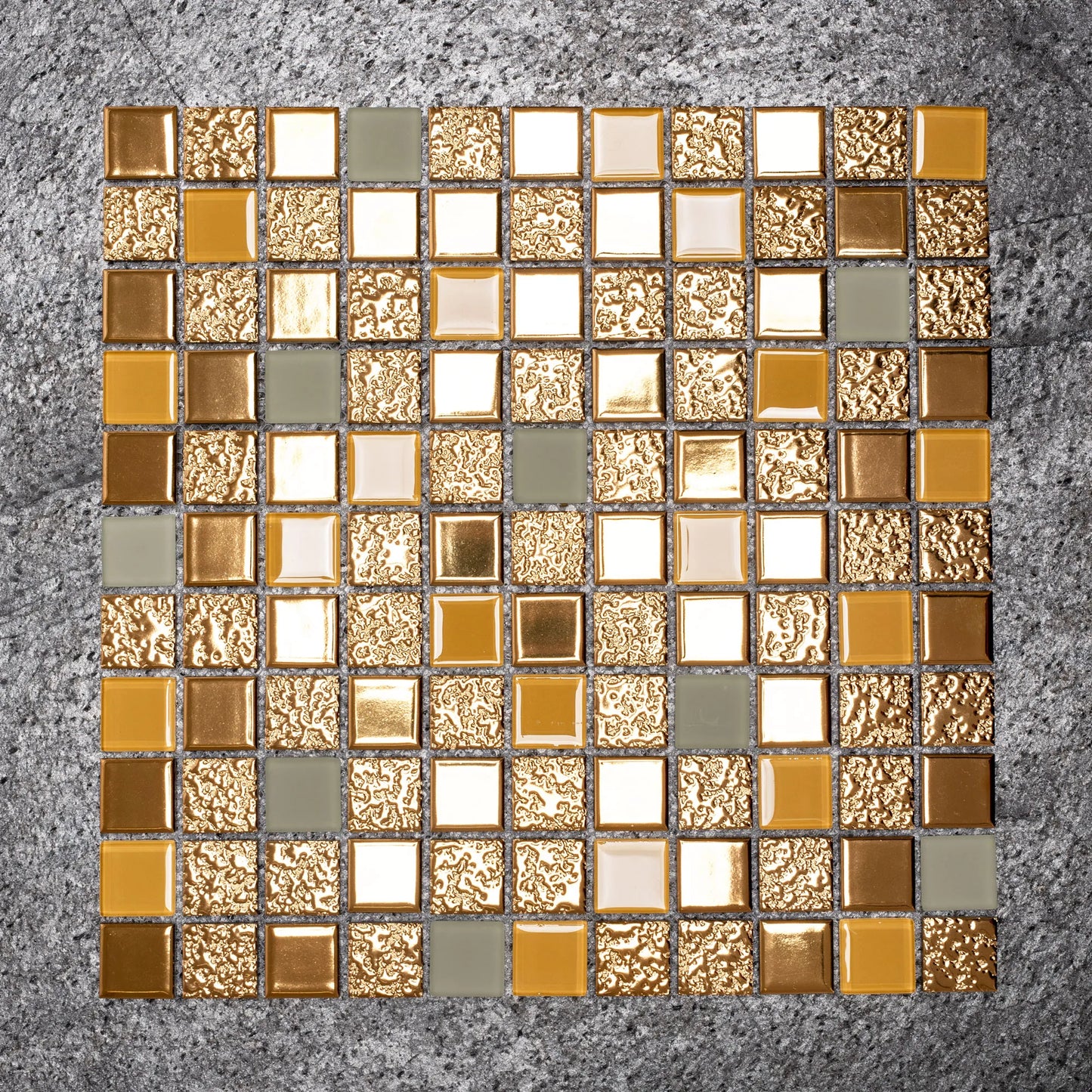 Mosaikfliesen Gold 30x30cm (2 Stück)