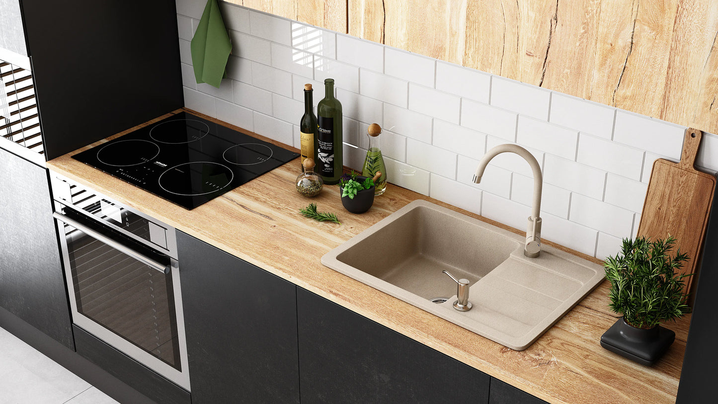 Spülbecken Granit Nils Beige 5in1