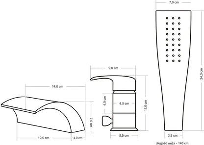 Badewannenarmatur Riven Chrom