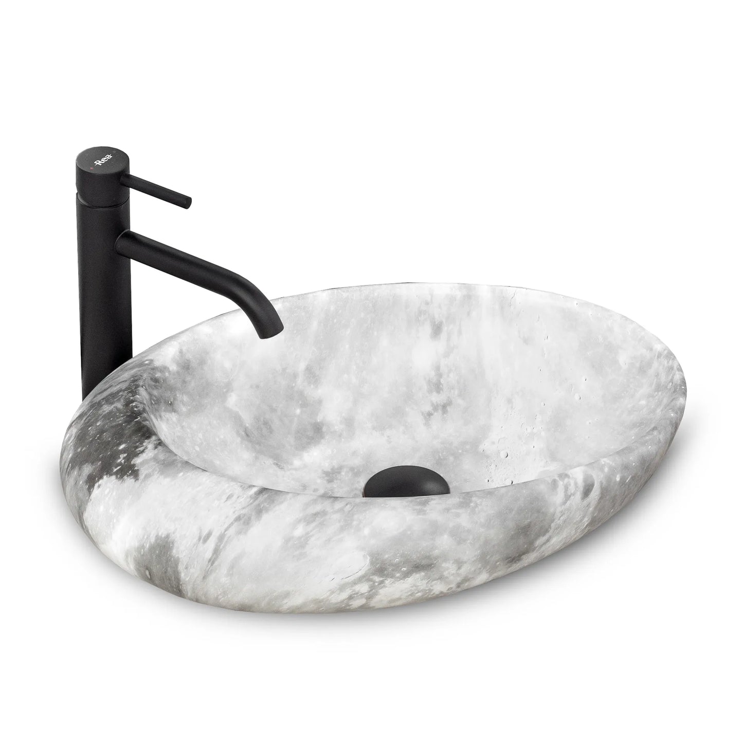 Aufsatzwaschbecken Roxy Stone Light Grey 49x31cm