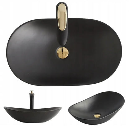 Aufsatzwaschbecken Royal Black Matt 61,5x37cm