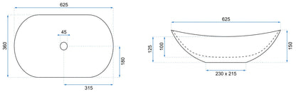 Aufsatzwaschbecken Royal Gold 62,5x36cm
