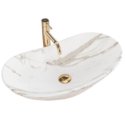 Aufsatzwaschbecken Royal Marmor Matt 60,5x36cm