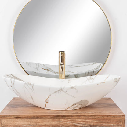 Aufsatzwaschbecken Royal Marmor Matt 60,5x36cm